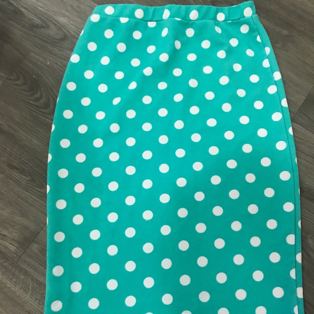 Polka dot pencil shirt